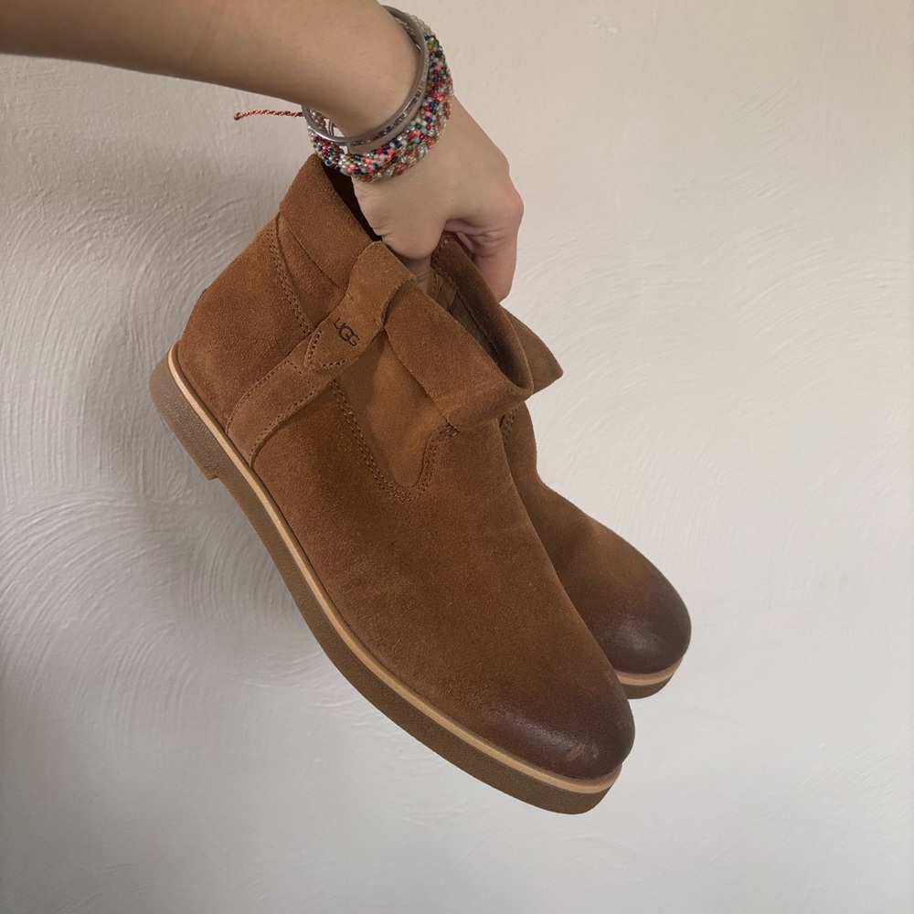 UGG Women’s Josefene Chestnut Suede Ankle Boots Size 8.5